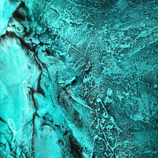 Abstract schilderij 3D - Deep turqoise