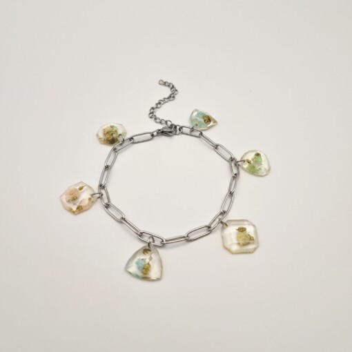 Bedelarmband met Pastelkleurige Bloemenbedels (Eternal Spring)