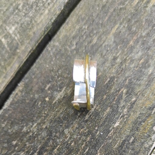 Birch collectie, open zilveren ring