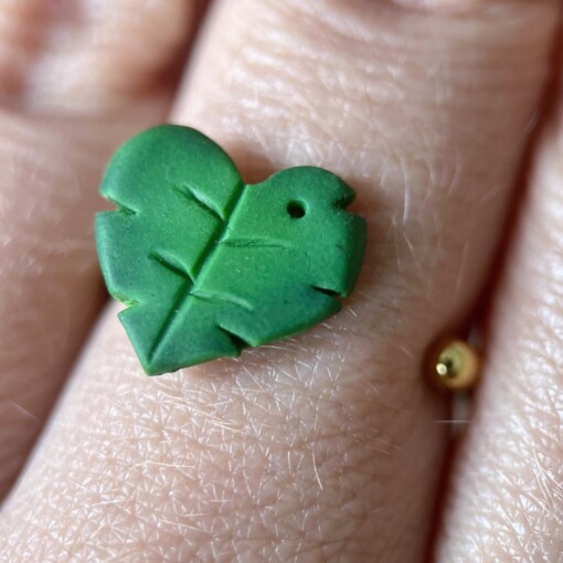 Monstera blad ring handgemaakt (verstelbaar)