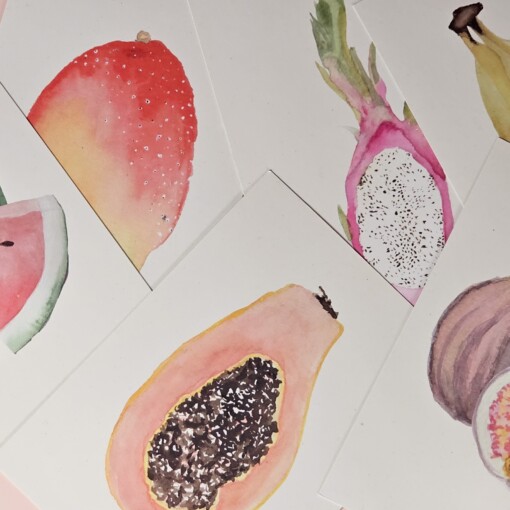 Vijgenkaart | Handgeschilderde wenskaart – Anna-Mae Studio
