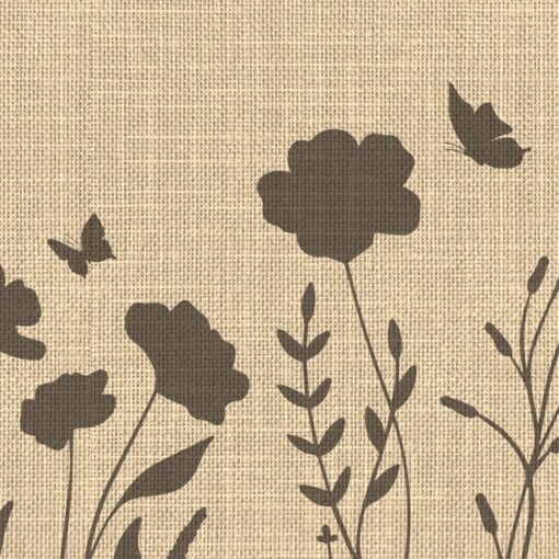 Japandi Botanische Wanddecoratie – Poster met Vlinders & Wilde Bloemen