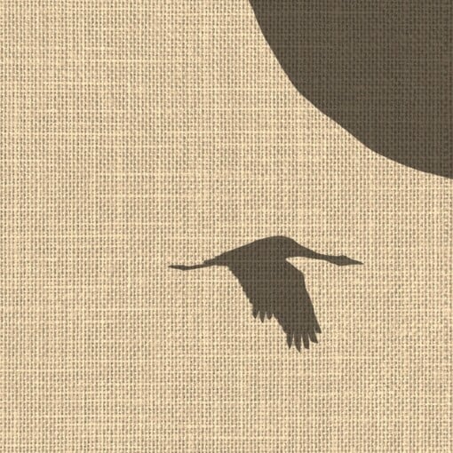 Japandi Wanddecoratie – Set van 3 Posters met Kraanvogels, Zon & Bloese