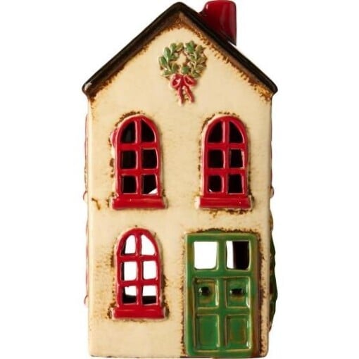 Keramieken Huisje / Kerst Waxinelichthouder Ib Laursen
