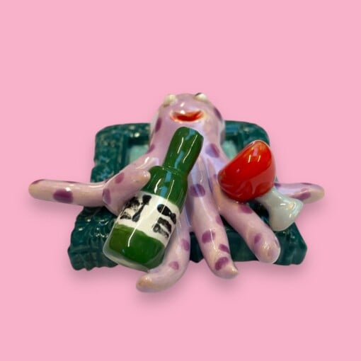 Okkie de Octopus van keramiek om op te hangen