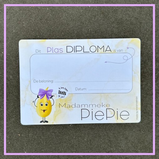 Zindelijkheidstraining Beloning set "Madammeke PiePie"
