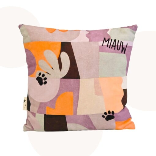 2 delige set kinderkamer accessoires met Hoshi de Kat en gratis cadeaukaartje | Lila