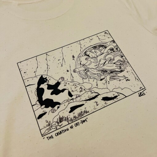 "Creation of Catdam" - Unisex short sleeve T-shirt