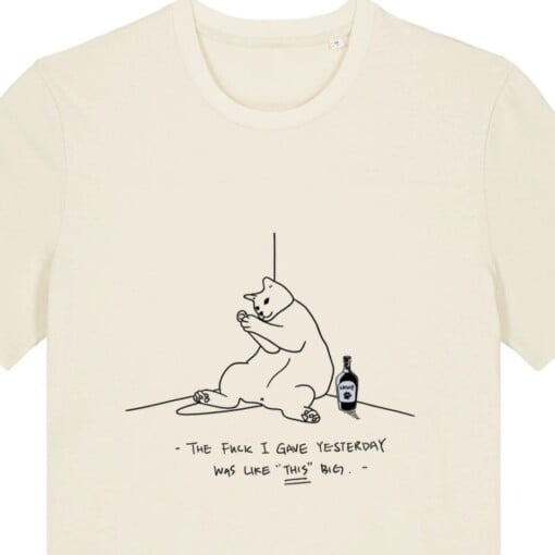 "The fuck I gave yesterday was like "This" big" - Unisex short sleeve T-shirt