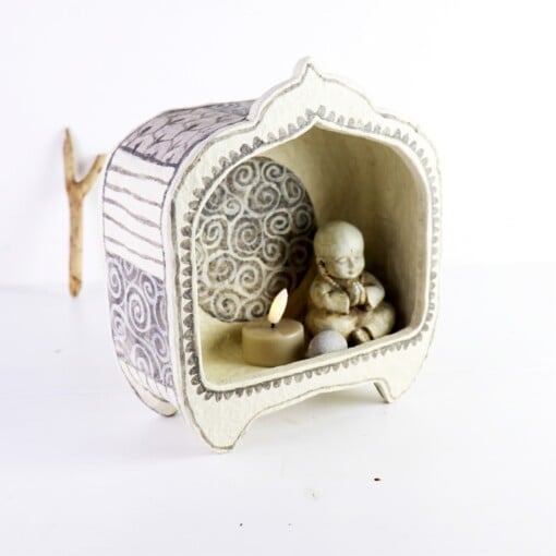Altaar Altaarkastje  Beige Grijs  Huis Altaar