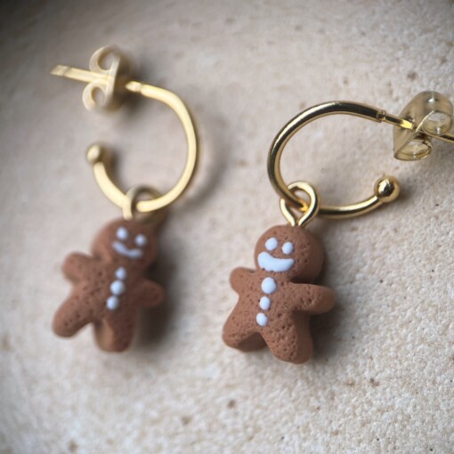 Gingerbread mannetjes oorbellen