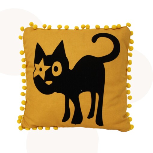 Handgemaakte kinderkamer decoratie-/ cadeauset met Hoshi de Kat | 2-delig met gratis kaart!