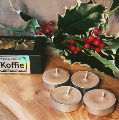 Waxinelichtjes set Koffie