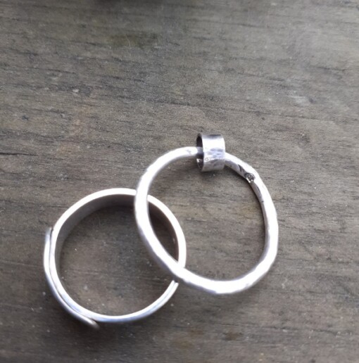 Zilveren meditatie ring, unisex design