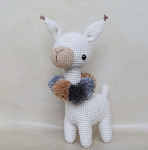 Gehaakte Lama Knuffel – Handgemaakt van Katoen (Lief & Duurzaam, Amigurumi)