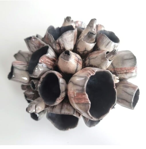 Raku gestookte zeepokken, handmade, keramiek, uniek stukje kunst.