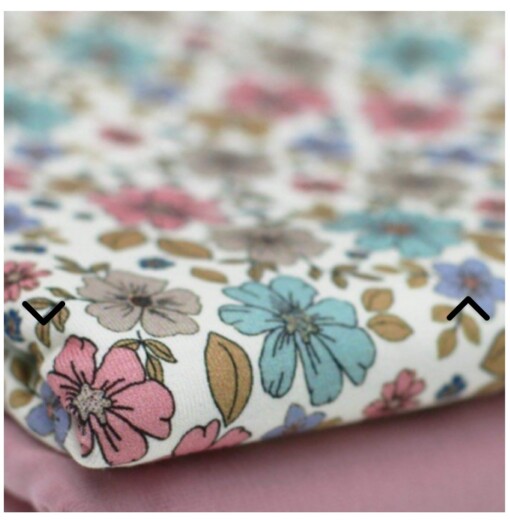 Biker shorts voor kinderen | bloemen beige blauw