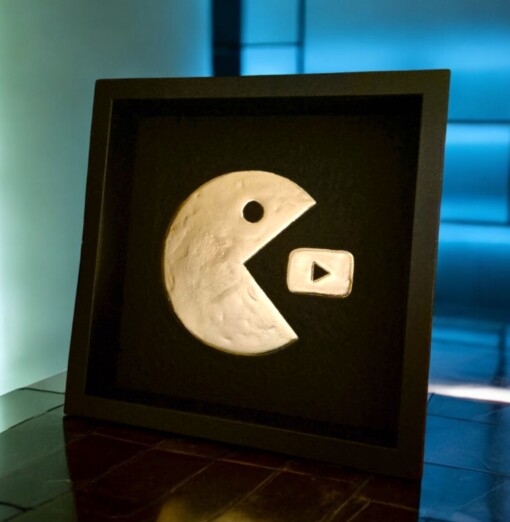 PacTube 23ct goud verguld kunstwerk in lijst