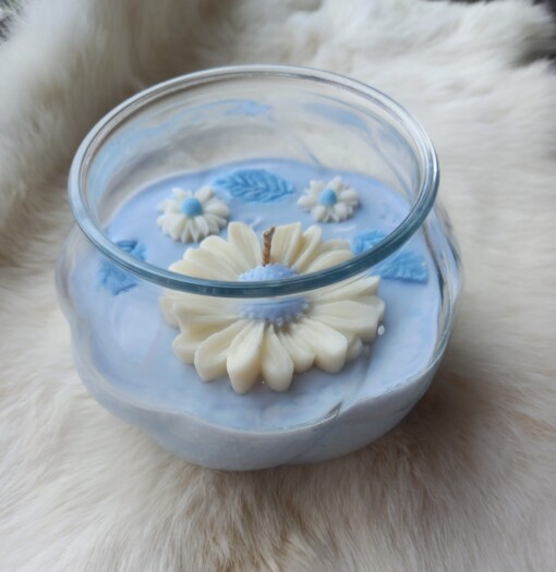Margriet kaars blauw