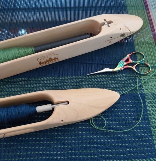 Handgeweven theedoeken met tartanmotief, blauw