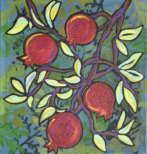 Granaatappel. Origineel schilderij