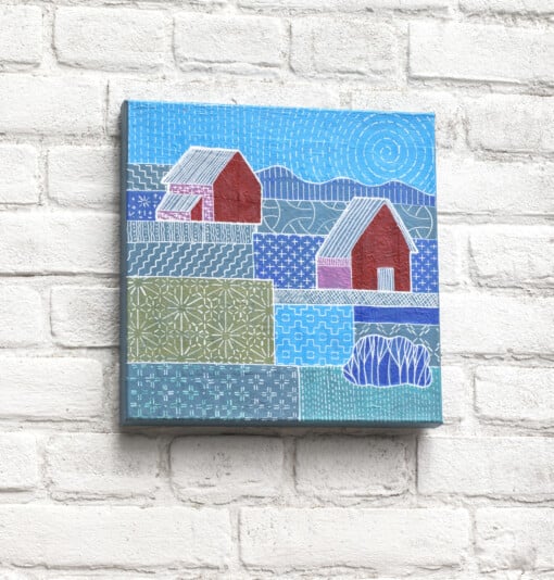 Landscape in Sachiko style2 - acrylschilderij op canvas