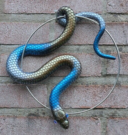 Handgemaakt epoxy slang cirkel "Ziggy the Snake" Cirkel Metallic diverse kleuren