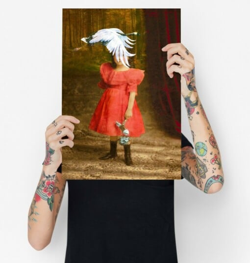 Collage Art Print - Never-never land