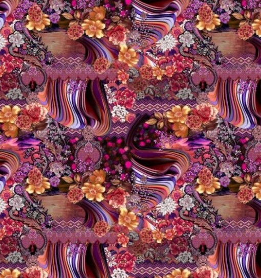 Tricot colsjaal (roze | abstract)