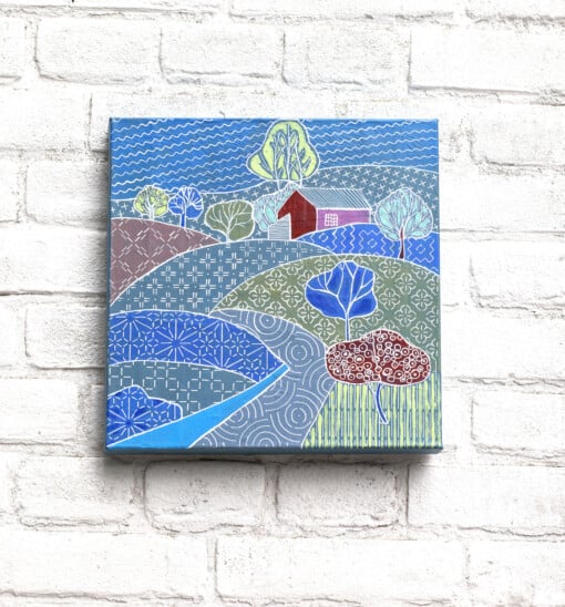 Landscape in Sachiko style - acrylschilderij op canvas