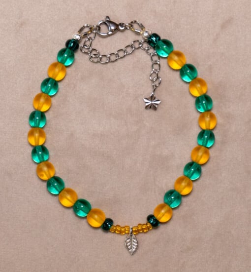 Armband herfst met ronde kralen en rocailles