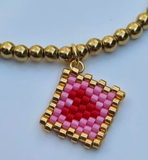 miyuki love hart  design armband