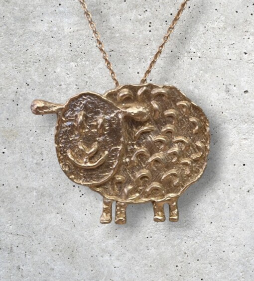 Zilveren hanger schaap Nina