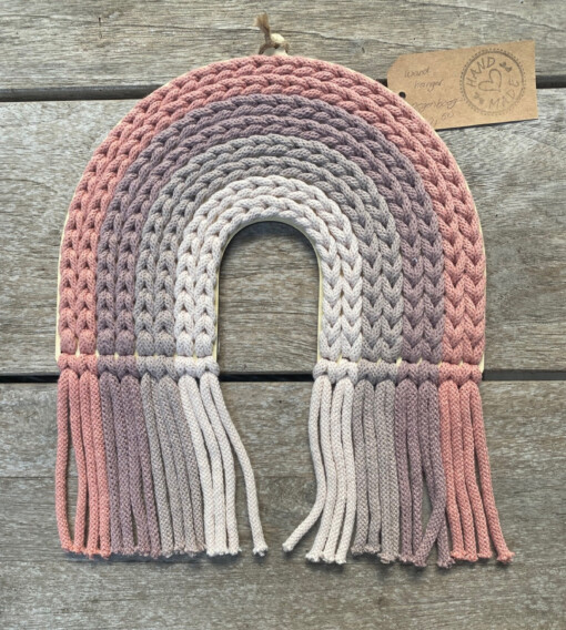Regenboog wanddeco - roze
