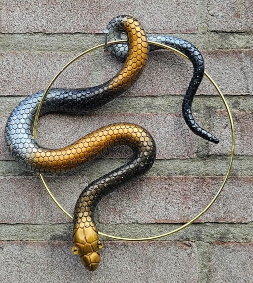 Handgemaakt epoxy slang cirkel "Ziggy the Snake" Cirkel Metallic diverse kleuren