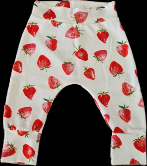 Broekje - harembroekje- aardbeien - ecru