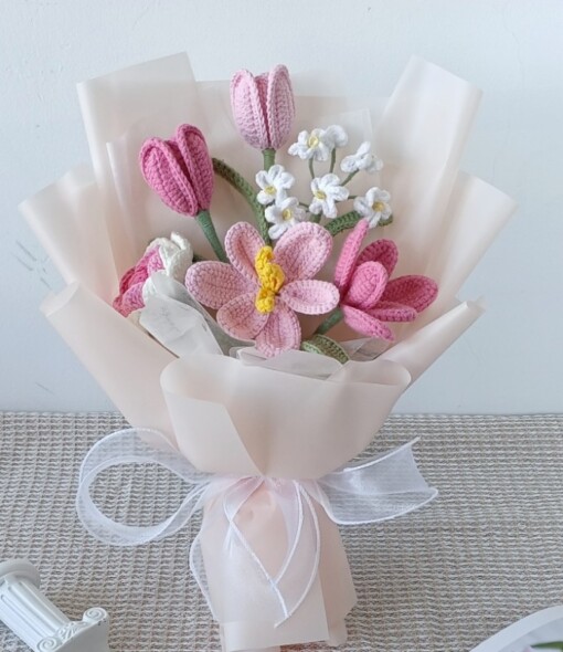 Tulp gehaakeboeket