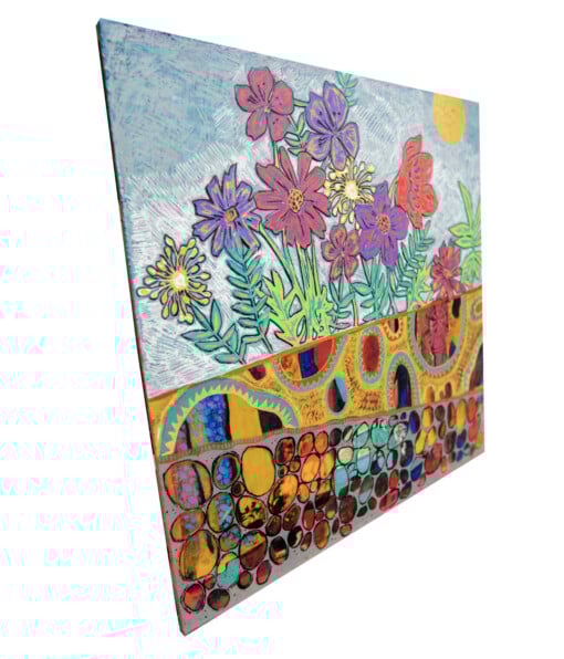 Lentetijd - Acrylverf op houten paneel