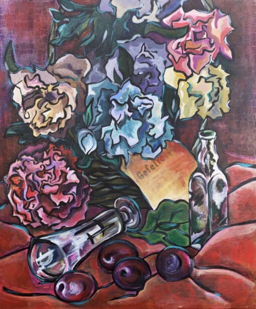 Herst stilleven schilderij on canvas doek, acrylverf