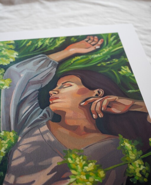 Print serenity in the grass