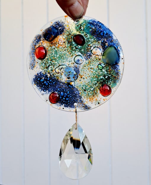 Suncatcher van gerecycled glas