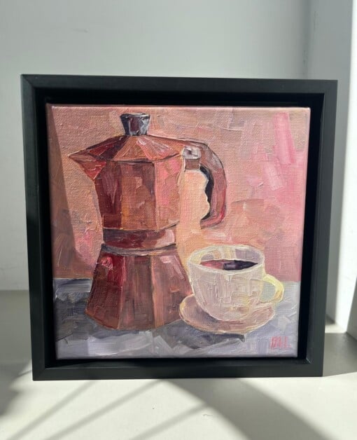 Schilderij "Espresso Macchiato" - origineel kunstwerk in olieverf