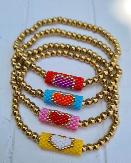 design love tube miyuki kralen armband