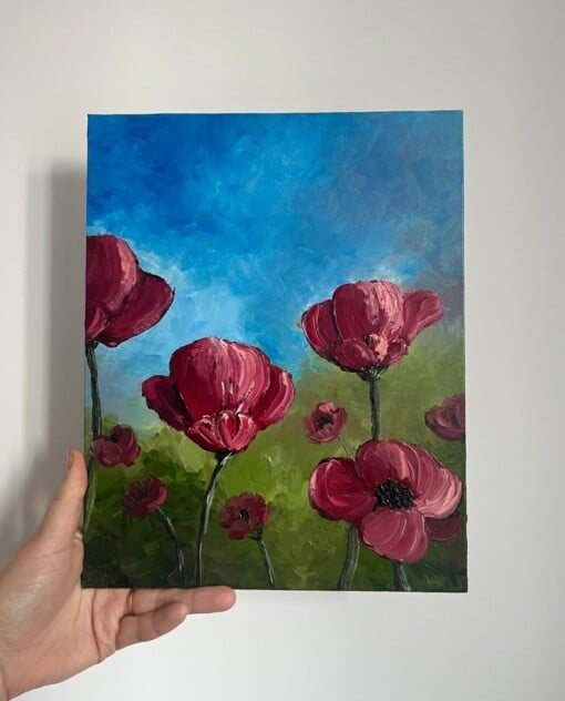 Schilderij "Poppy" - origineel kunstwerk in olieverf