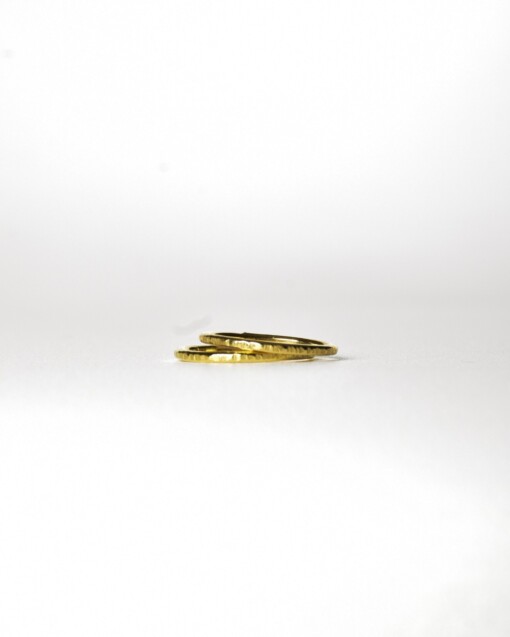Ring - stapelringen - verguld zilver