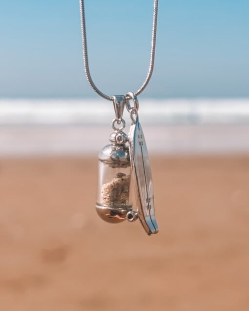 Laguna Beach Pendant Ketting Skategirl zilver