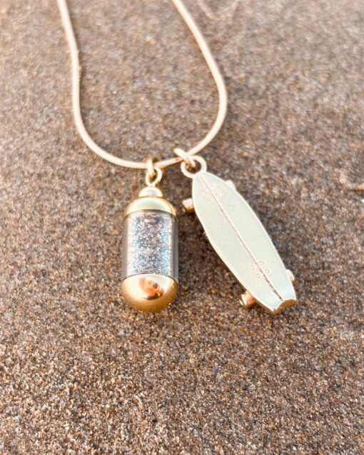 Laguna Beach Pendant ketting Skateboard goud