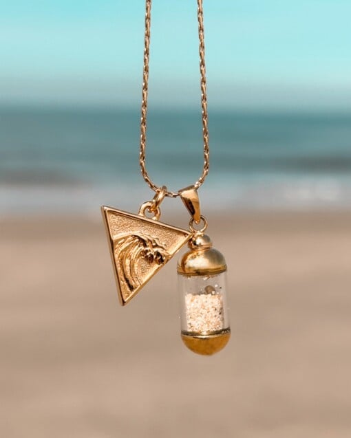 Laguna Beach Pendant ketting Wave Rider goud