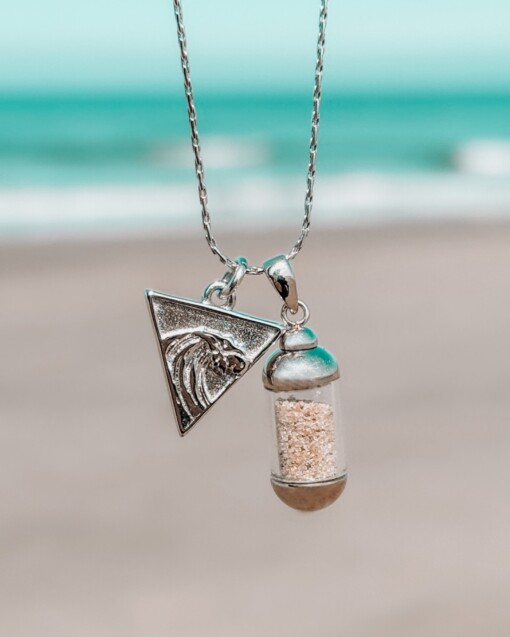 Laguna Beach Pendant ketting Wave Rider zilver