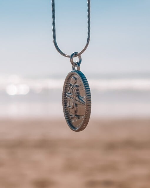Oceaan Skategirl ketting zilver